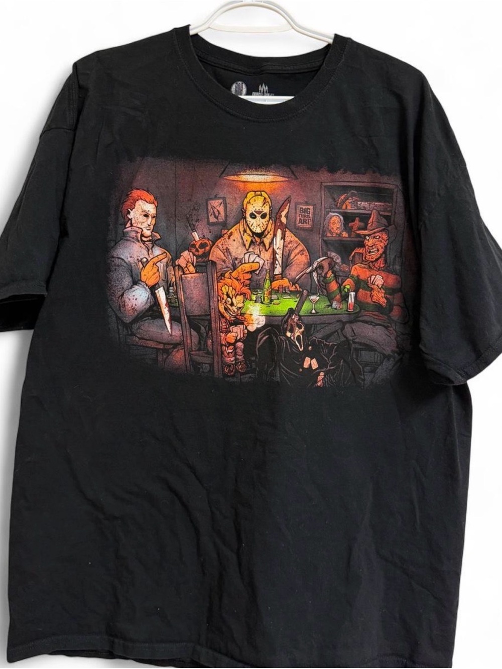 Black Graphic Horror Icons Short Sleeve Tee